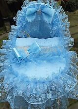 BLUE FRILLY BLING LACEY BABY