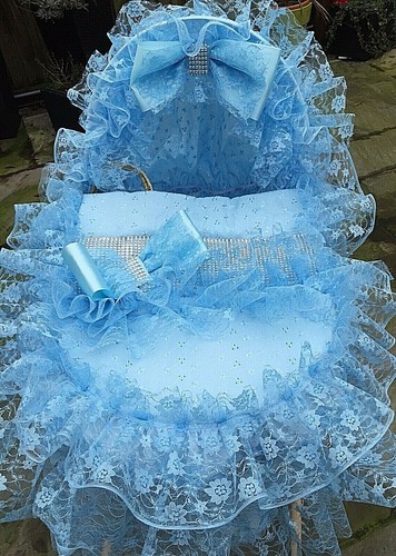 Blue frilly bling lacey - blue,
