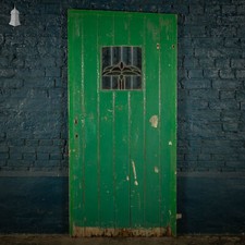 Glazed Ledged Door, Leaded Stained Glass