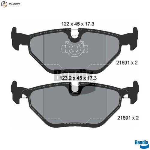 Brake pad set disc - brake,