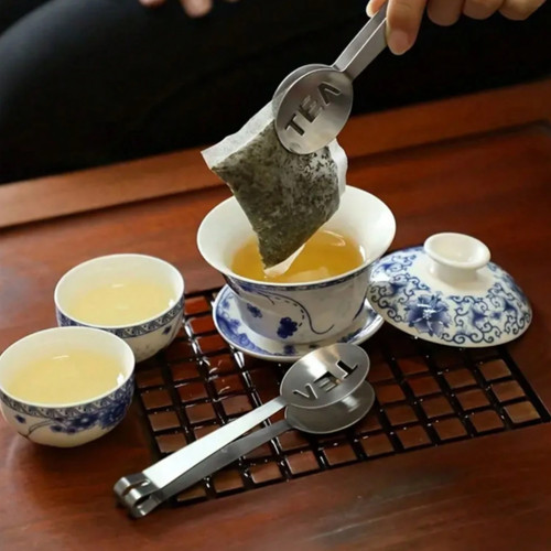 Mini stainless steel tea - tea, tongs