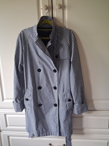 Jaeger check coat - check, coat/trench