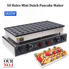 50 Holes Mini Dutch Poffertjes Pancake Maker Electric Non-stick Waffle Machine