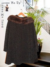 Vintage Mink Fur Collar Black