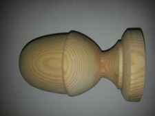 Untreated Wooden Acorn Finial for 4ins fence post dove cote