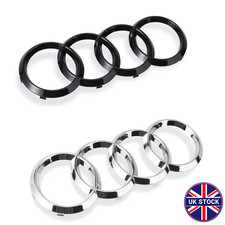 AUDI CHROME SILVER BADGES