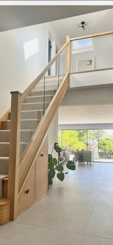 Bespoke oak glass stairs - bespoke,