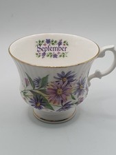 Elizabethan STAFFORDSHIRE Hand Decorated FINE BONE CHINA Teacup "September "
