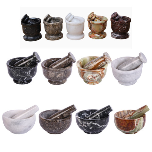 Marble pestle and mortar - marble, 2.5"