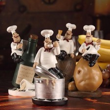Chef Statue Cute Resin