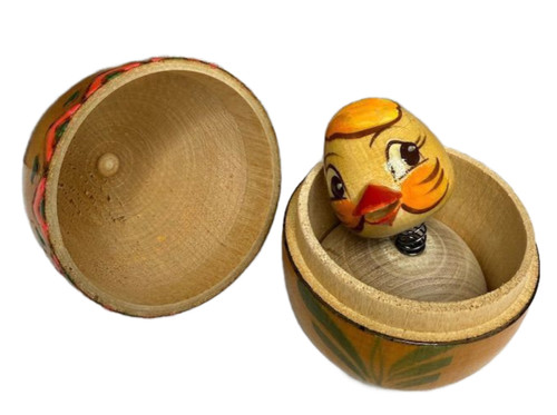 Vintage hand painted wooden - hand,