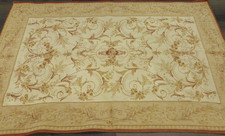 Laura Ashley Malmaison Rug Wool Cotton Beige Red Patterned 160cm 233cm