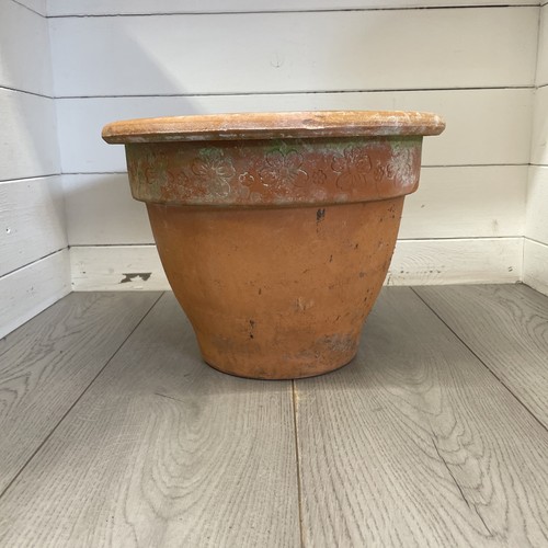 Large vintage terracotta pot - terracotta,