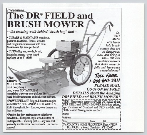 Field brush mower - mower, &