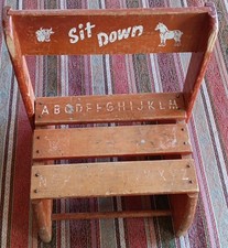 Vtg Children's Wooden Chair