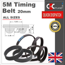 5M Belt 5mm Pitch 20mm Width Closed Loop Synchronous HTD Timing Belt 5M Pulley 