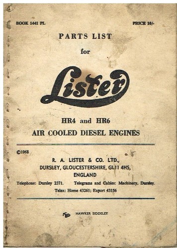 Lister hr4 hr6 diesel engine - lister,