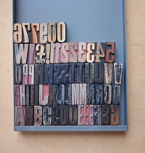 Vintage wooden letterpress - wooden,