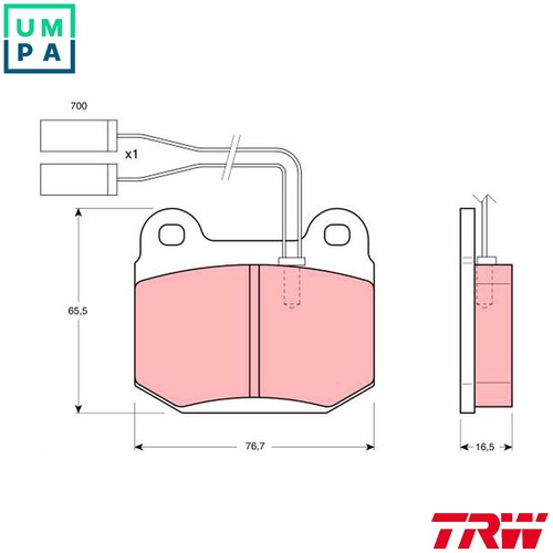 Brake pad set disc - set,