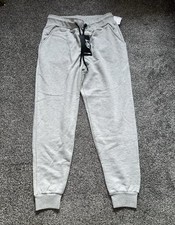 Mens Philipp Plein Sport Joggers, Size Medium, Grey, Cuffed, Stretch (70)