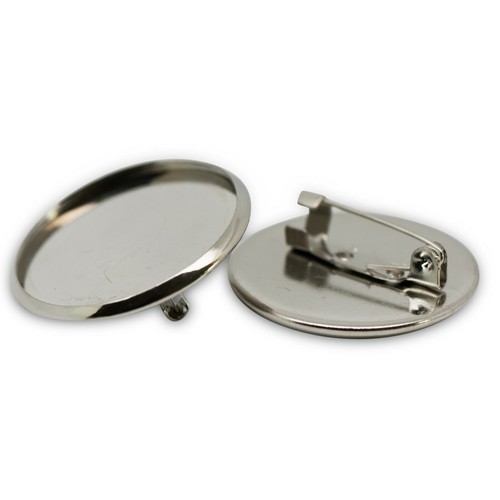 Silver tone round circular - silver,