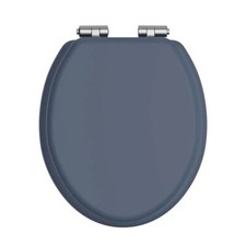Heritage Wood Toilet Seat with Soft Close Nickel Hinges in Maritime TSMBL103SC