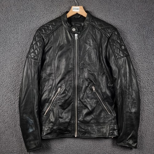 Diesel leather jacket - diesel, xl