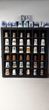 47  MIXED COLLECTABLES THIMBLES WITH DISPLAY 