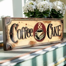Coffee and Cake Sign Vintage