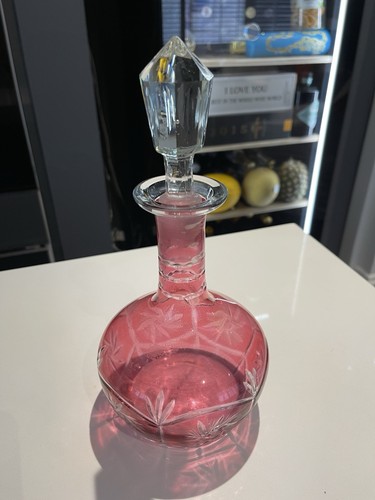 Antique pretty cranberry glass - antique,