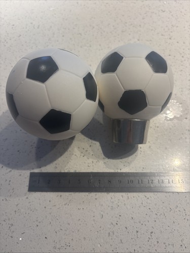 Football curtain pole ends - curtain,