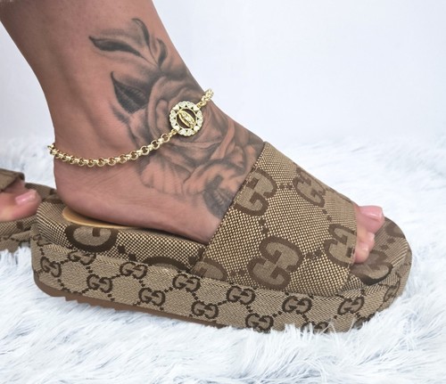 Ladies gold ankle - ankle, cz