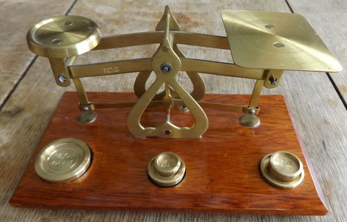Retro letter scales brass and