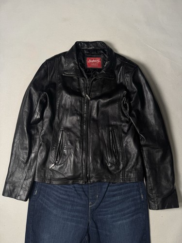 Vintage black real leather - vintage,