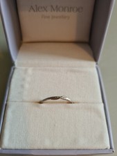 Alex Monroe Vine Twisted Ring 18ct White Gold - Size L