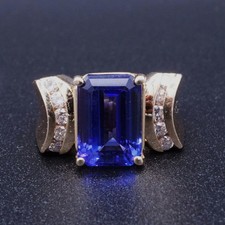 14k Yellow Gold 4ct Tanzanite
