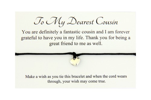 Cousins heart charm - charm, wish