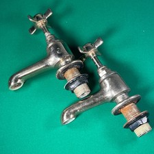 Heritage Bathrooms 1924 Brass/Gold Bath Pillar Taps
