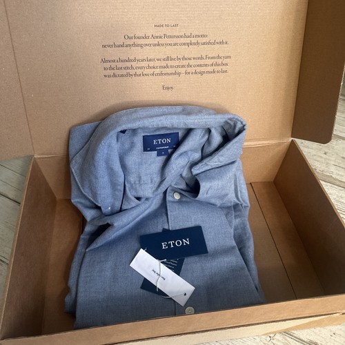 Bnwt eton men blue cotton - eton, men’s
