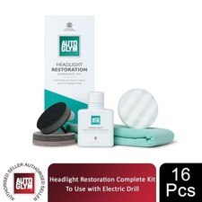 Autoglym Headlight Restoration Kit Car DIY Designed for Use with Electric Drill