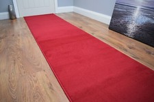 Plain Red Hallway Runner
