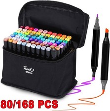 80-168pc Colouring Pens Dual