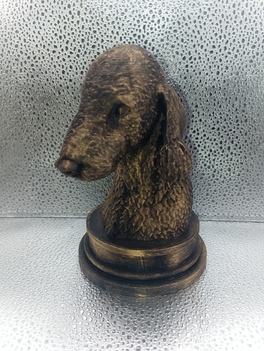 Bedlington terrier bust - bedlington,