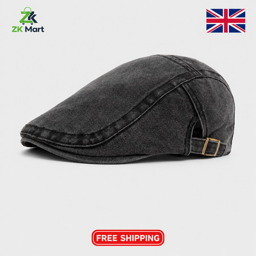 Graphite flat cap adjustable - graphite,