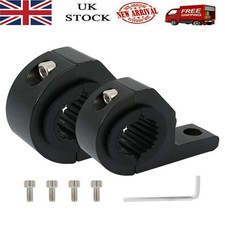 2X Mount Bracket Clamp Cage Tube Roll Bull Bar Holder Fog Spot Light Motorcycle