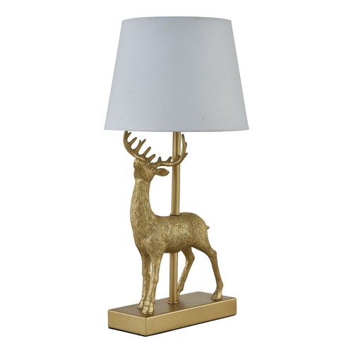 Gold stag table lamp - gold,