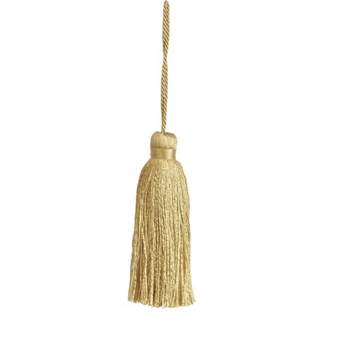 Gold plain key tassel - plain,