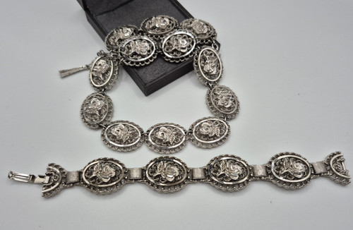 Coro floral etched - etched, choker