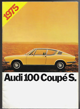 Audi 100 Coupe S 1975 UK Market Sales Brochure