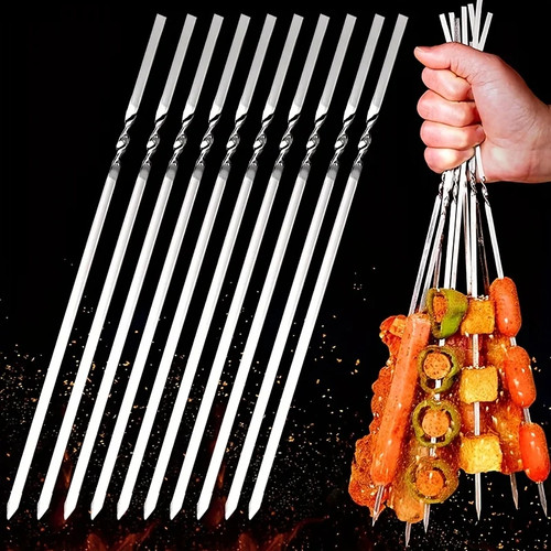 10pcs kabob skewers flat - 10pcs,